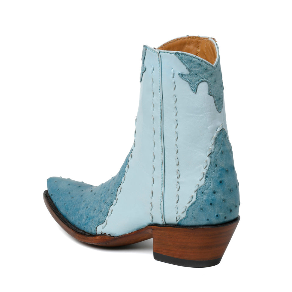 Ostrich Ankle Zipper - Sky Blue