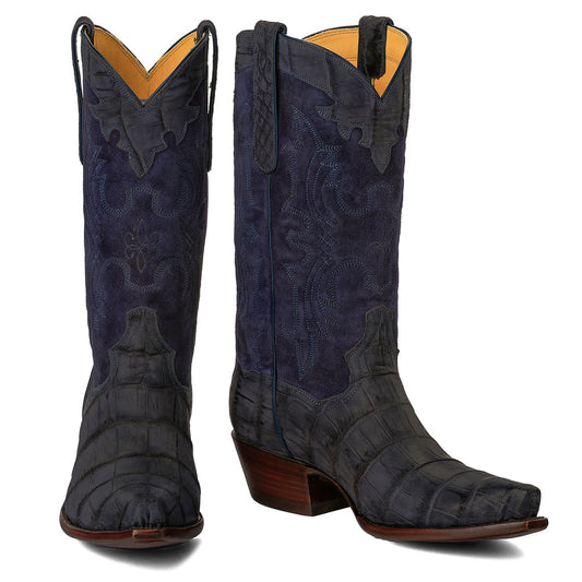 Crocodile Sueded with Nubuck 12" - Navy - Back at the Ranch